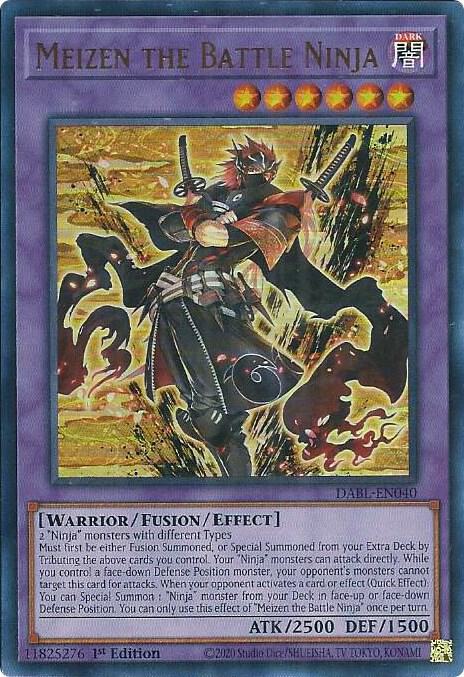 Meizen the Battle Ninja DABL-EN040 card from Darkwing Blast