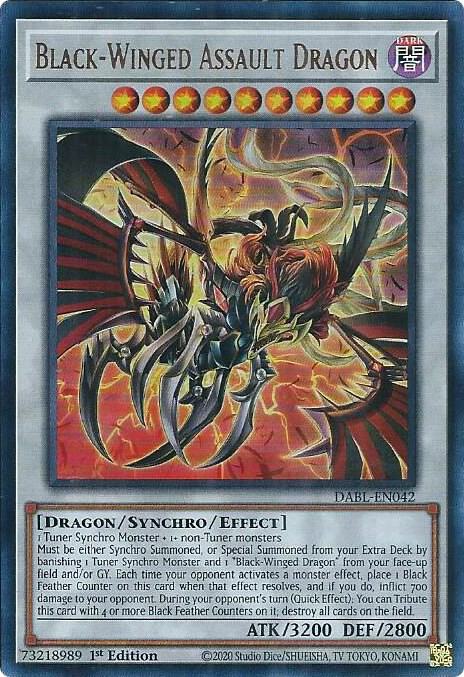 Black-Winged Assault Dragon DABL-EN042 card from Darkwing Blast