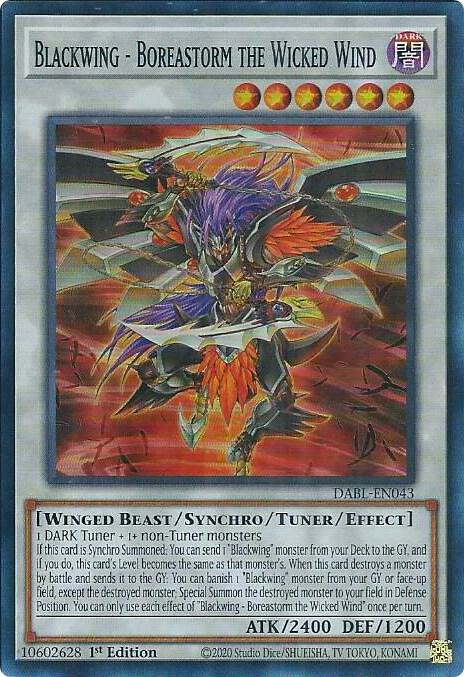 Blackwing - Boreastorm the Wicked Wind DABL-EN043 card from Darkwing Blast