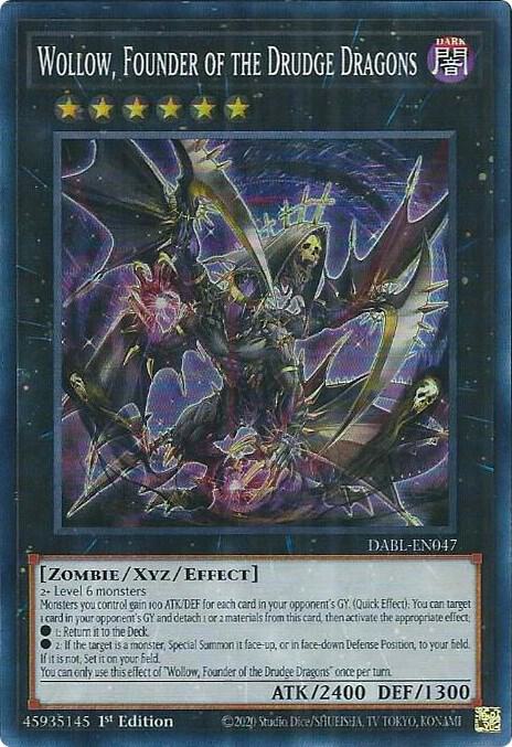 Wollow, Founder of the Drudge Dragons DABL-EN047 card from Darkwing Blast