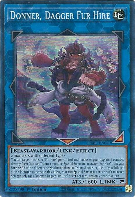Donner, Dagger Fur Hire DABL-EN049 card from Darkwing Blast