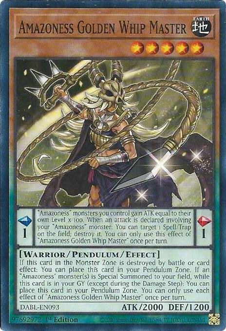 Amazoness Golden Whip Master DABL-EN093 card from Darkwing Blast