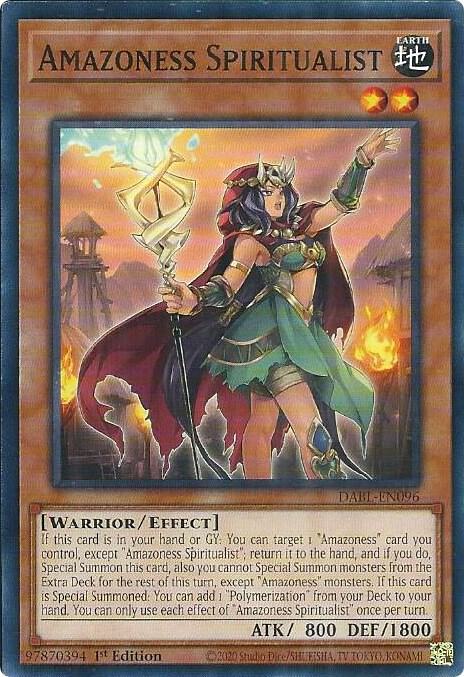 Amazoness Spiritualist DABL-EN096 card from Darkwing Blast