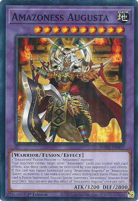 Amazoness Augusta DABL-EN097 card from Darkwing Blast