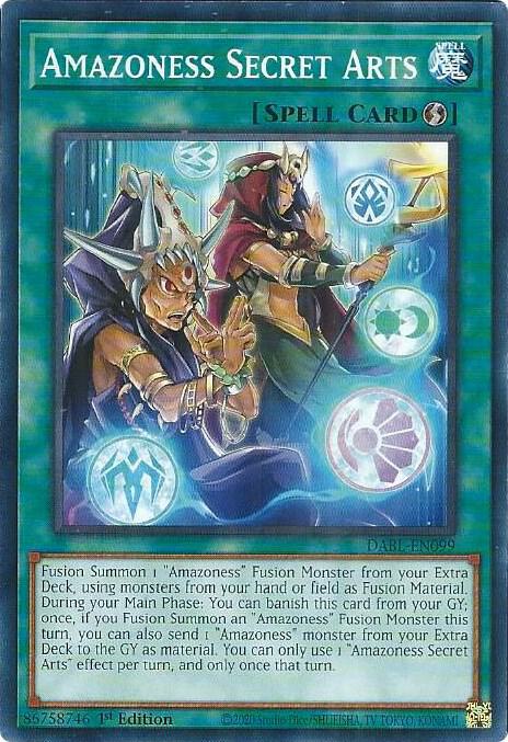 Amazoness Secret Arts DABL-EN099 card from Darkwing Blast