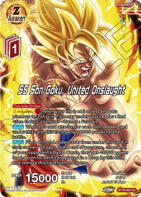 SS Son Goku, United Onslaught BT19-003 card from Fighter's Ambition
