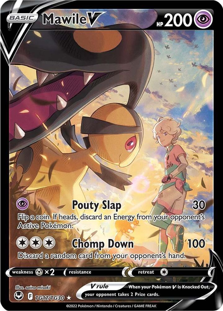 Mawile V TG17/TG30 card from SWSH12: Silver Tempest Trainer Gallery