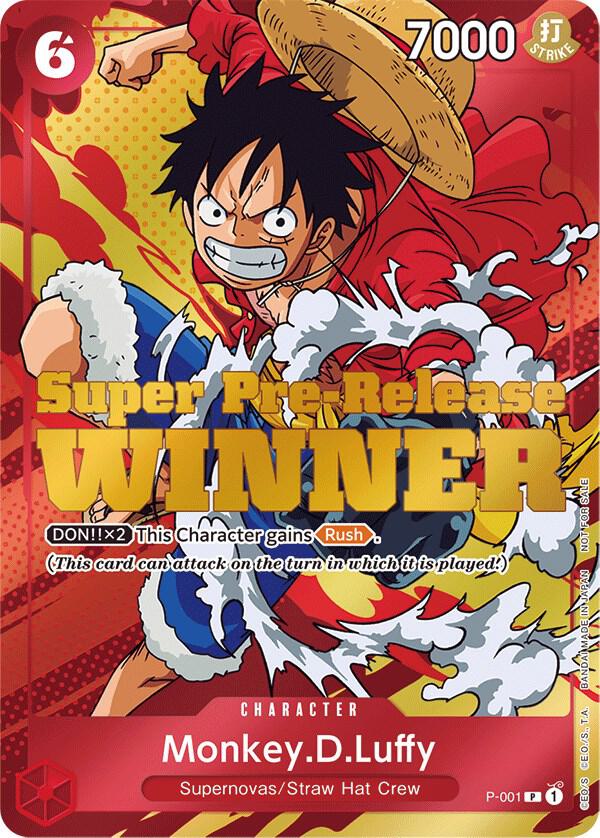 Monkey.D.Luffy (Super Pre-Release) [Winner] P-001 card from One Piece Promotion Cards