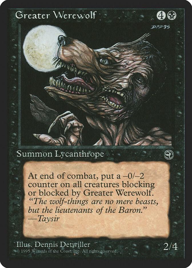 Greater Werewolf card from Homelands