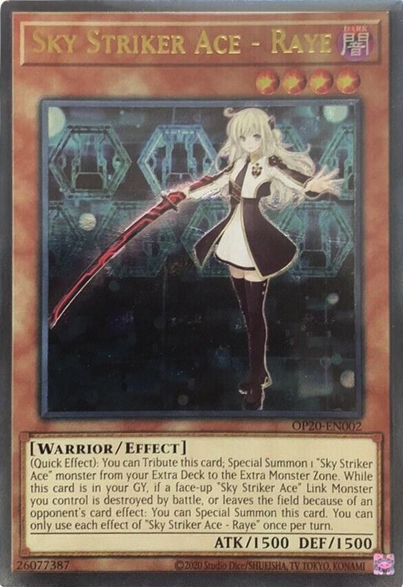 Sky Striker Ace - Raye (UTR) OP20-EN002 card from OTS Tournament Pack 20