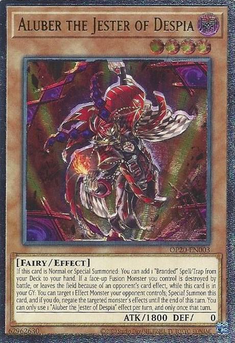 Aluber the Jester of Despia (UTR) OP20-EN003 card from OTS Tournament Pack 20