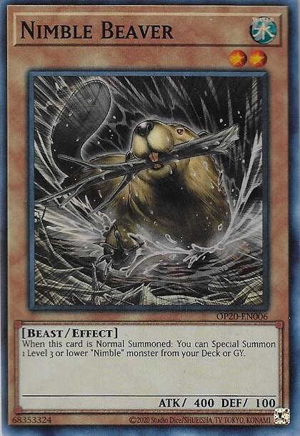Nimble Beaver OP20-EN006 card from OTS Tournament Pack 20