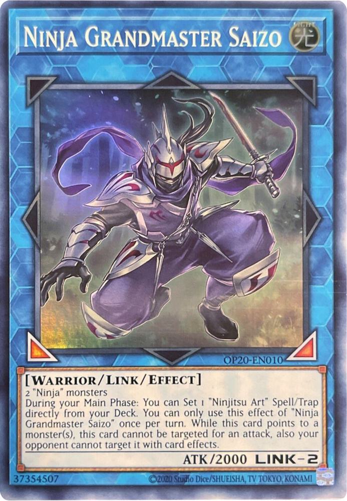 Ninja Grandmaster Saizo OP20-EN010 card from OTS Tournament Pack 20