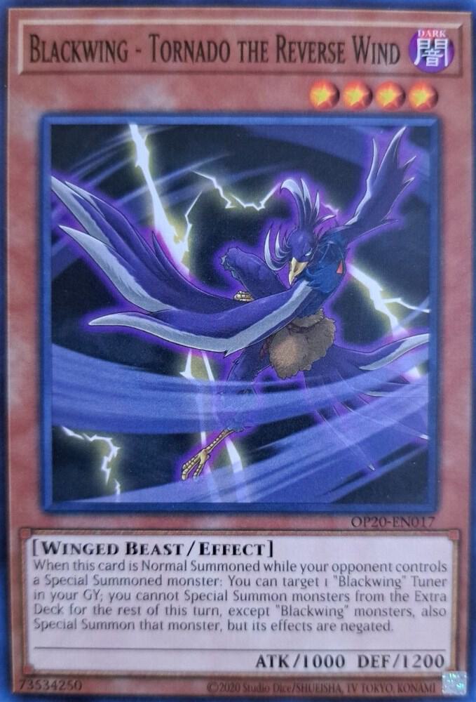 Blackwing - Tornado the Reverse Wind OP20-EN017 card from OTS Tournament Pack 20