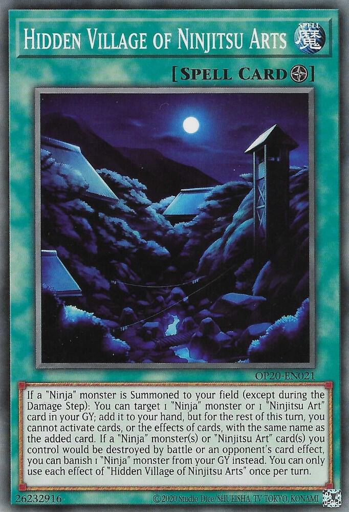 Hidden Village of Ninjitsu Arts OP20-EN021 card from OTS Tournament Pack 20