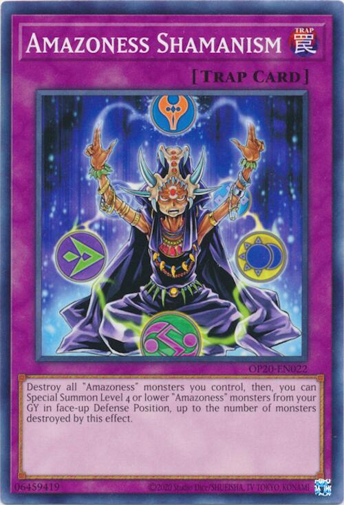 Amazoness Shamanism OP20-EN022 card from OTS Tournament Pack 20