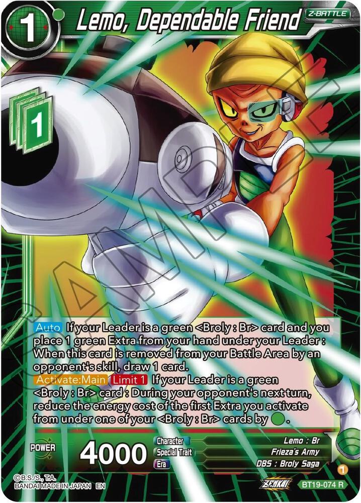 Lemo, Dependable Friend BT19-074 card from Fighter's Ambition
