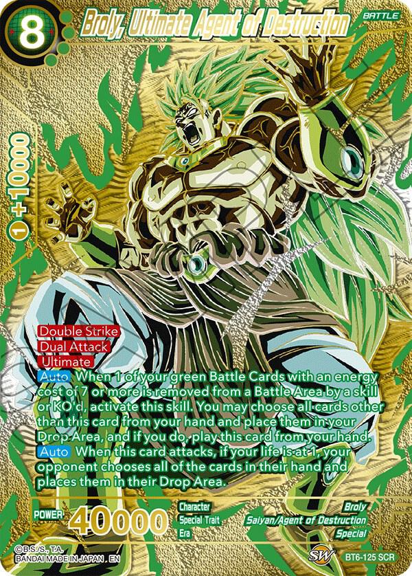 Broly, Ultimate Agent of Destruction (Premium Edition) BT6-125 card from 5th Anniversary Set