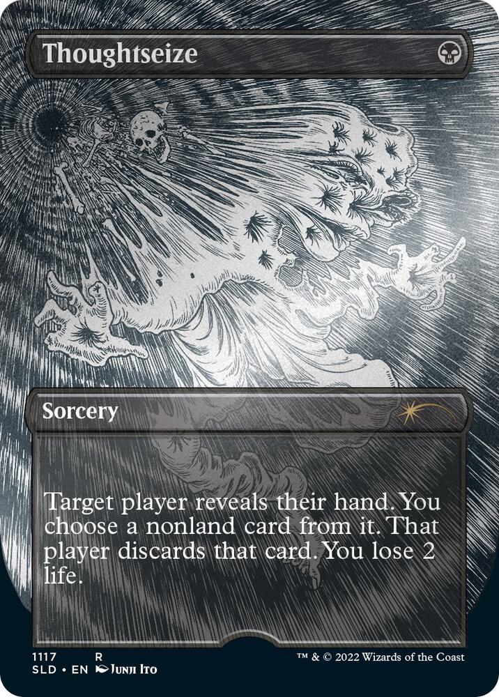 Thoughtseize (Borderless) (Foil Etched) 1117 card from Secret Lair Drop Series