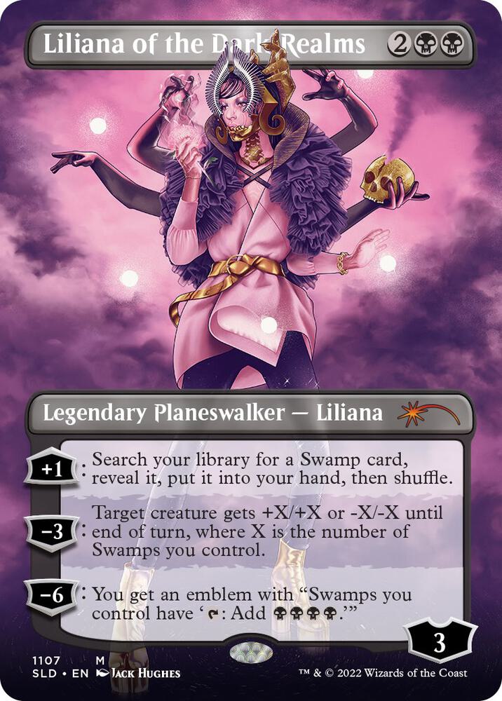 Liliana of the Dark Realms (Borderless) 1107 card from Secret Lair Drop Series