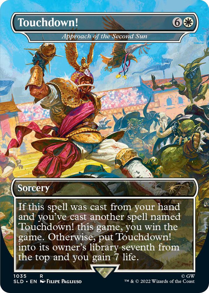 Touchdown! - Approach of the Second Sun (Borderless) 1035 card from Secret Lair Drop Series