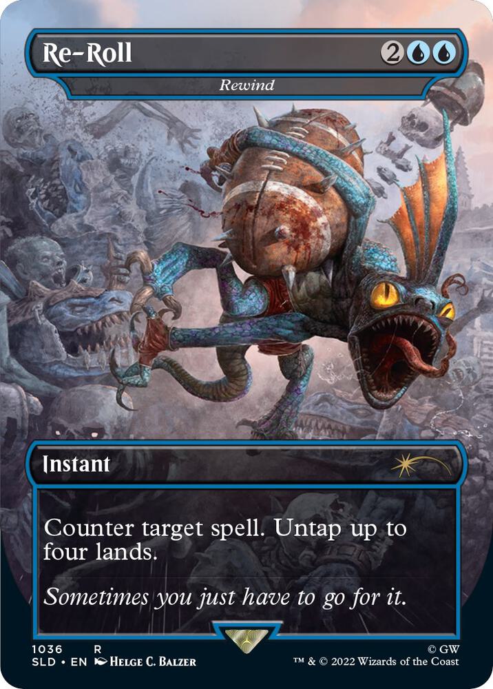 Re-Roll - Rewind (Borderless) 1036 card from Secret Lair Drop Series