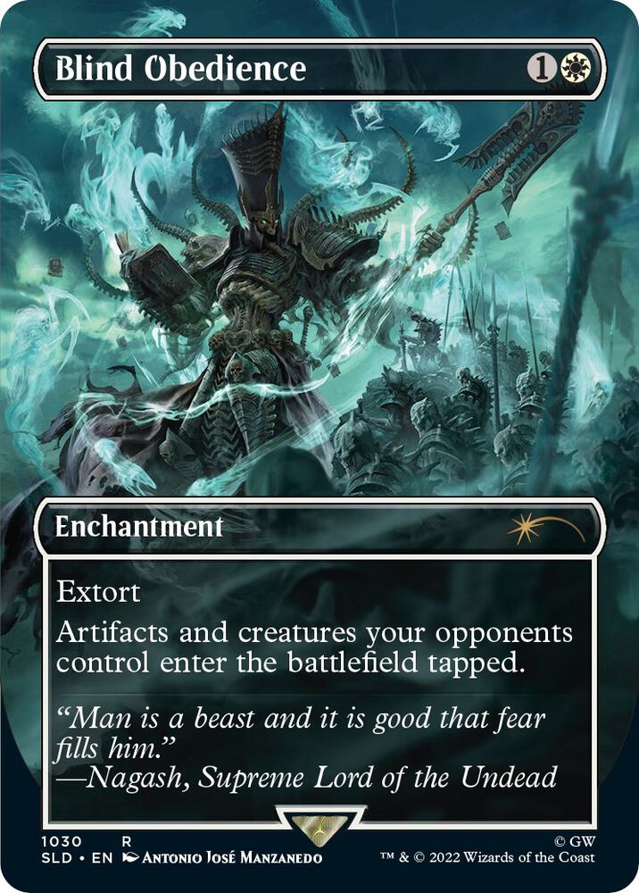 Blind Obedience (Borderless) 1030 card from Secret Lair Drop Series