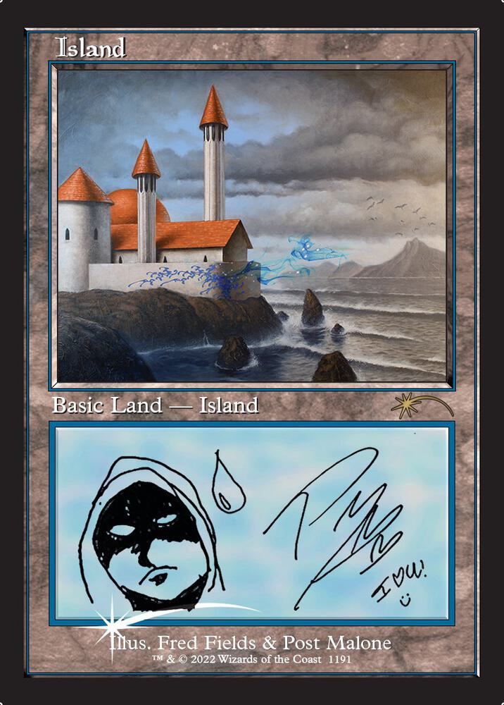 Island (Post Malone) 1191 card from Secret Lair Drop Series