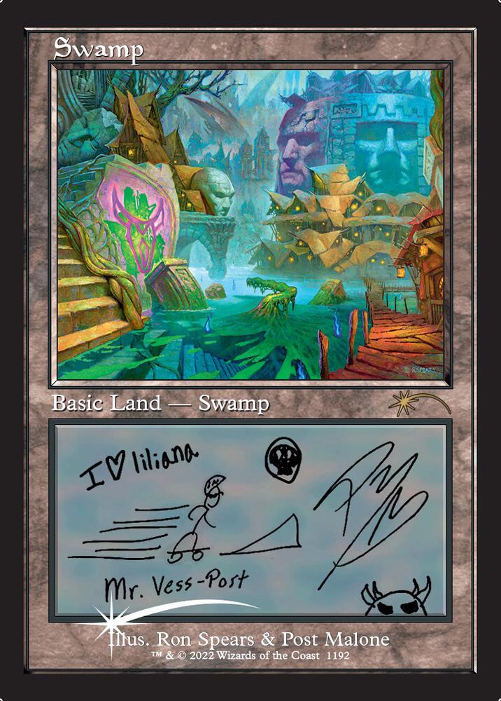Swamp (Post Malone) 1192 card from Secret Lair Drop Series