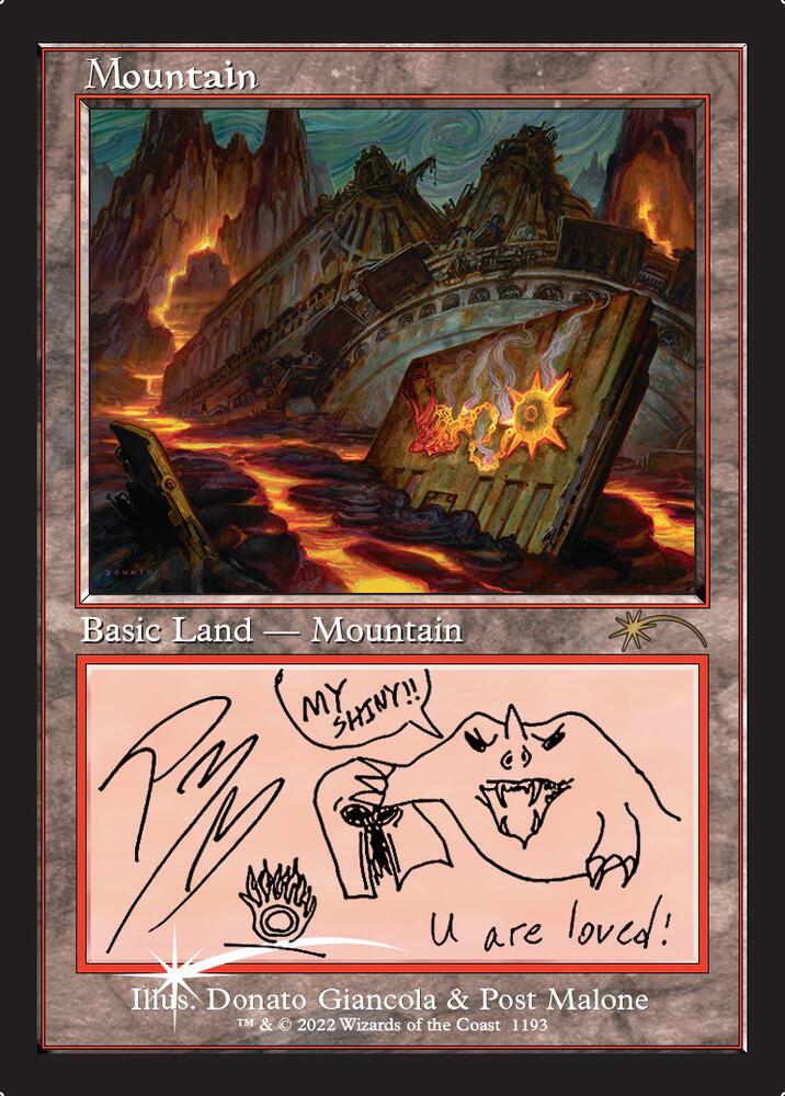 Mountain (Post Malone) 1193 card from Secret Lair Drop Series