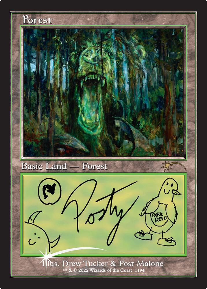 Forest (Post Malone) 1194 card from Secret Lair Drop Series