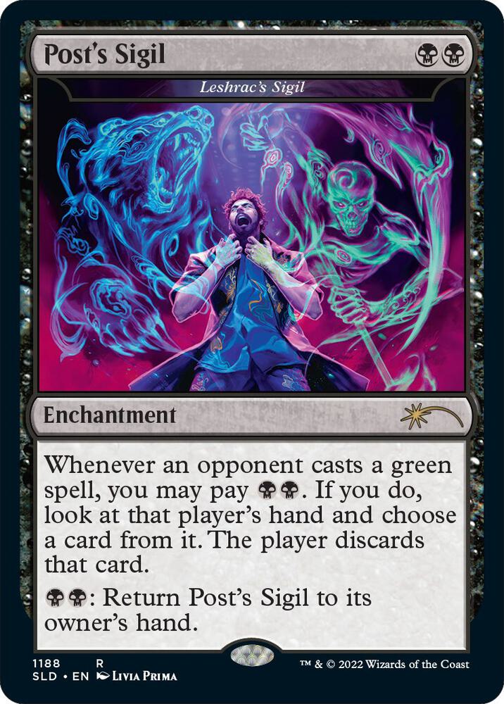 Post's Sigil - Leshrac's Sigil (Post Malone) 1188 card from Secret Lair Drop Series