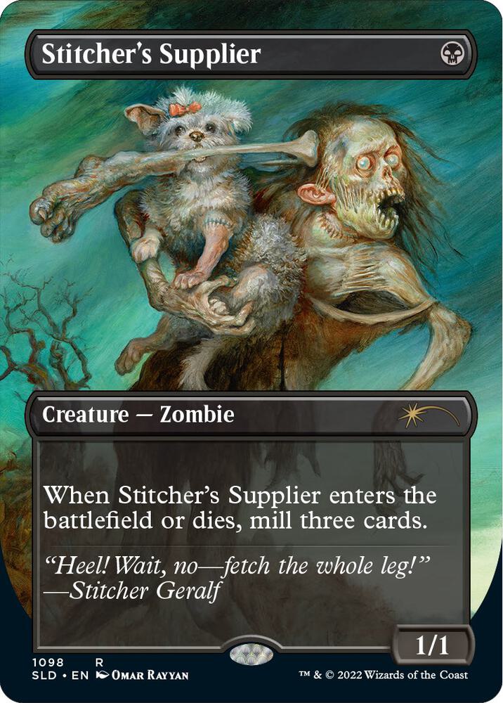 Stitcher's Supplier (Borderless) 1098 card from Secret Lair Drop Series