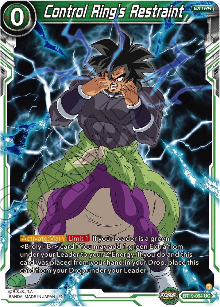 Control Ring's Restraint BT19-094 card from Fighter's Ambition
