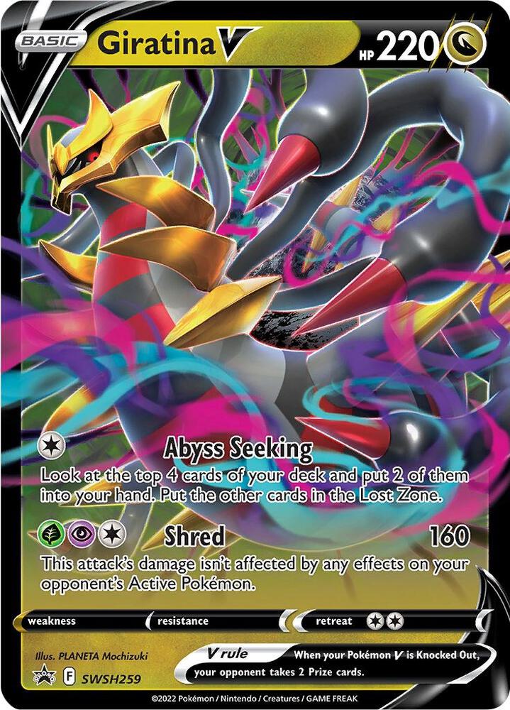 Giratina V SWSH259 card from SWSH: Sword & Shield Promo Cards