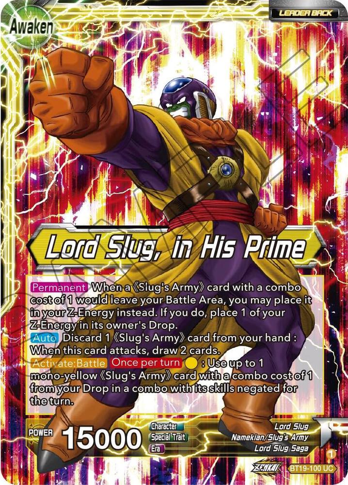 Lord Slug // Lord Slug, in His Prime BT19-100 card from Fighter's Ambition