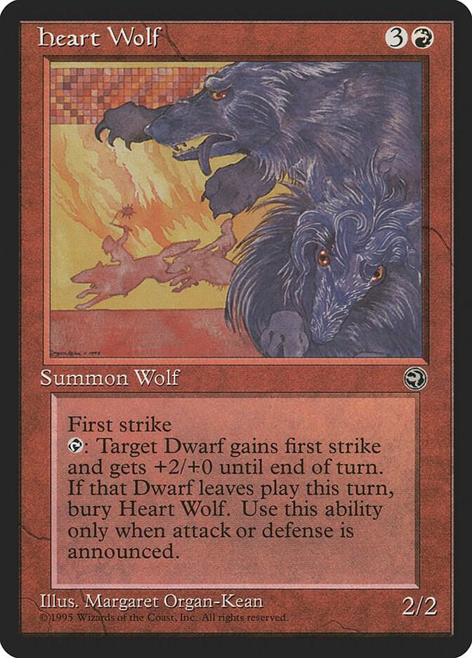 Heart Wolf card from Homelands