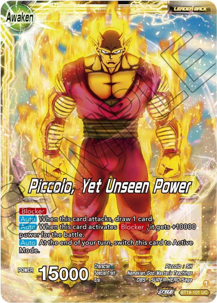 Piccolo // Piccolo, Yet Unseen Power BT19-101 card from Fighter's Ambition