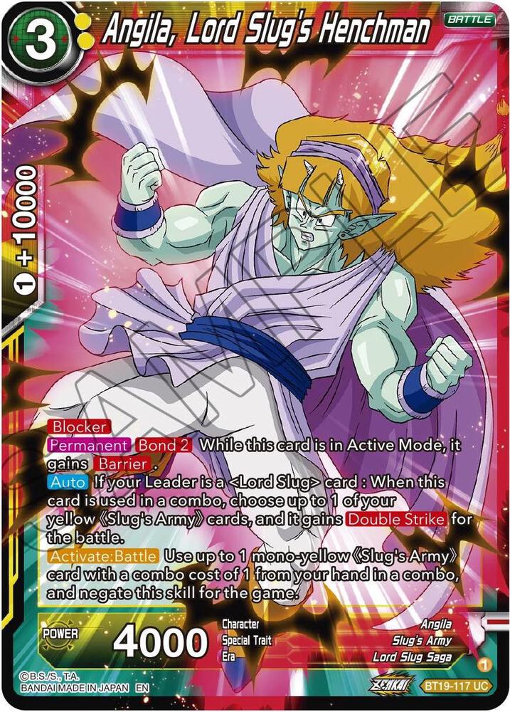 Angila, Lord Slug's Henchman BT19-117 card from Fighter's Ambition
