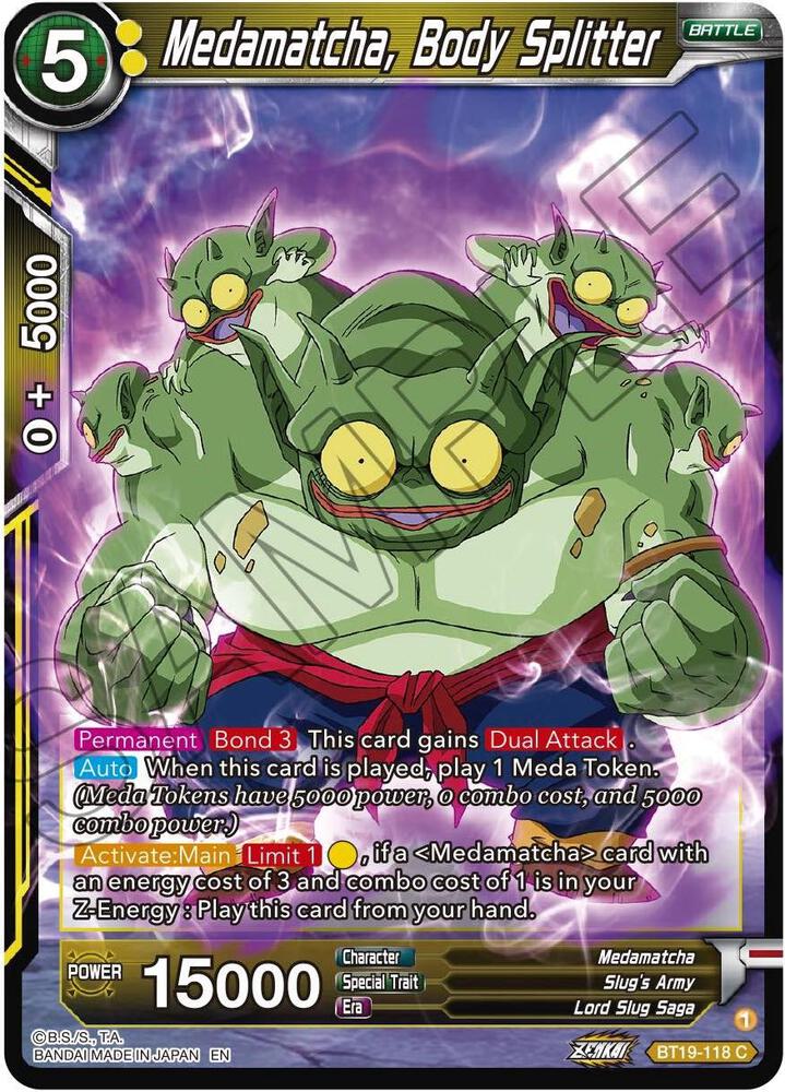 Medamatcha, Body Splitter BT19-118 card from Fighter's Ambition