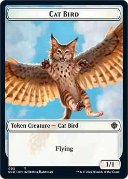 Cat Bird // Thopter Double-Sided Token 5 // 24 card from Starter Commander Decks