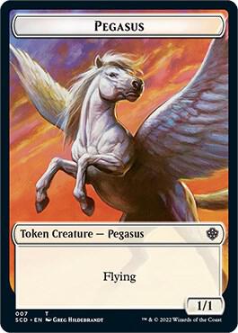 Pegasus // Thopter Double-Sided Token 7 // 11 card from Starter Commander Decks