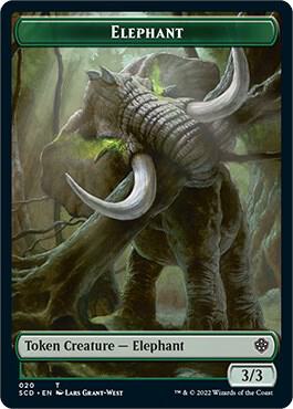 Elephant // Thopter Double-Sided Token 20 // 24 card from Starter Commander Decks