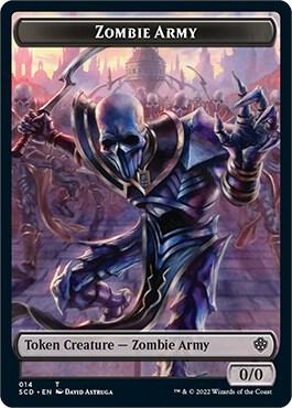 Zombie Army Double-Sided Token 15 card from Starter Commander Decks