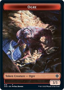 Ogre // Zombie Double-Sided Token 18 // 13 card from Starter Commander Decks