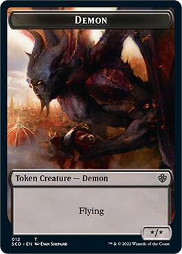 Demon Double-Sided Token 12 card from Starter Commander Decks
