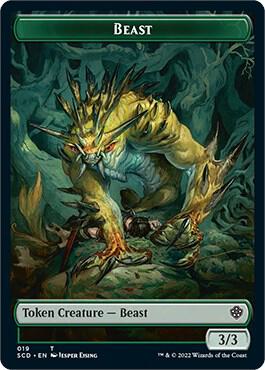Beast Double-Sided Token 19 card from Starter Commander Decks
