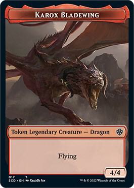 Karox Bladewing Double-Sided Token 17 card from Starter Commander Decks