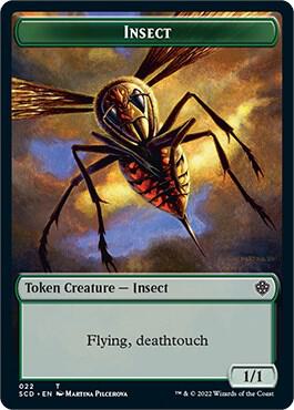 Insect // Cat Double-Sided Token 22 // 3 card from Starter Commander Decks
