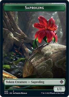 Saproling // Soldier Double-Sided Token 23 // 8 card from Starter Commander Decks